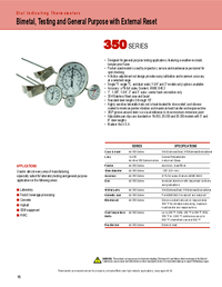 Thumbnail of document Data Sheet - 350 Series Testing & General Purpose Bimetal Thermometers with External Reset